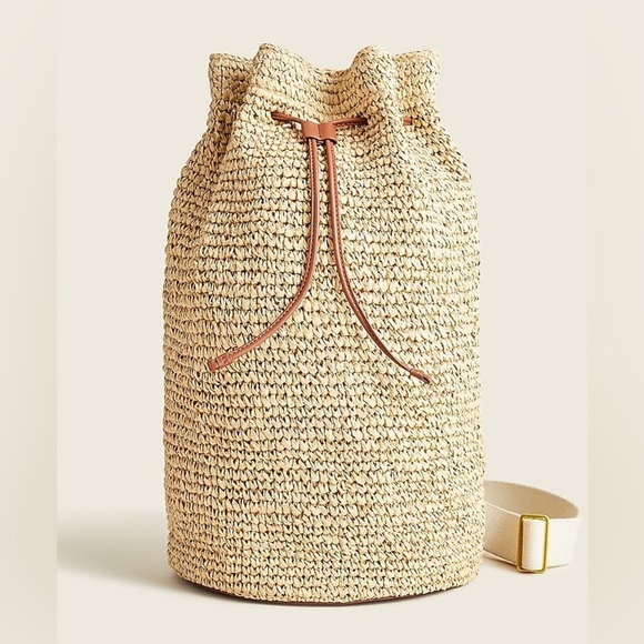 J Crew Large woven sling bag BE036 - Picture 1 of 4